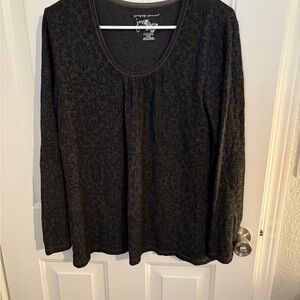 Just My Size Dark Patterned Long Sleeve Tee